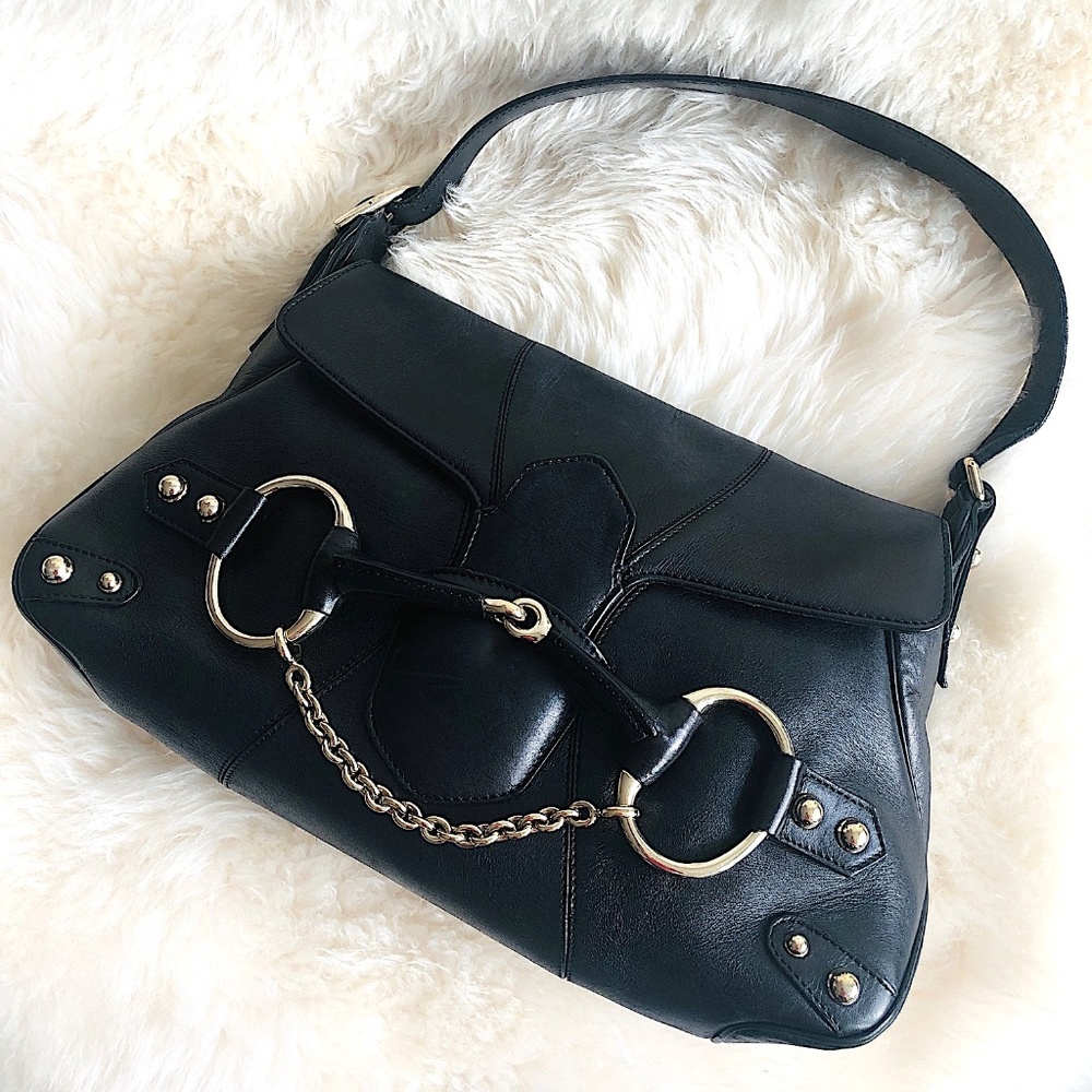 HP🎉 Gucci Horsebit Leather Chain Shoulder Bag - Picture 1 of 7